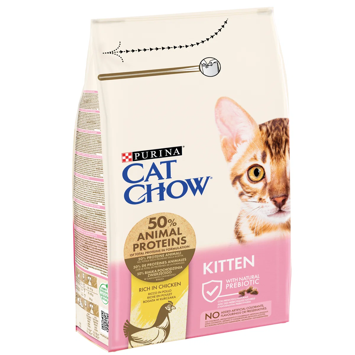 5997204513984 Purina CAT CHOW Kitten Rich in Chicken Dry Cat Food 1.5KG - Image 1