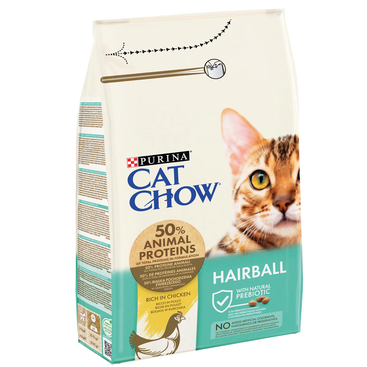 5997204514486 Purina cat chow hairball control Rich in Chicken Dry Cat Food 1.5KG - Image 1