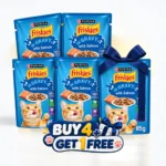 Buy 4 Get 1 | Purina Friskies Salmon Chunks in Gravy Wet Cat Food Pouch 85g