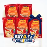 Buy 4 Get 1 | Purina Friskies Turkey Chunks in Gravy Wet Cat Food Pouch 85g